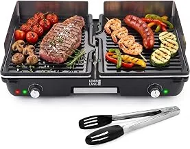LEBENLANG 2000W Tischgrill mit doppelter Grillzone