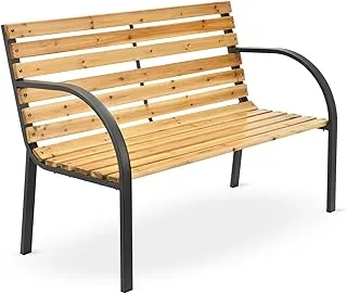 Juskys Modena Gartenbank 2-Sitzer Holz/Stahl