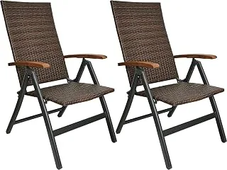 BRUBAKER Modena Klappstuhl 2er Set, 7 Positionen