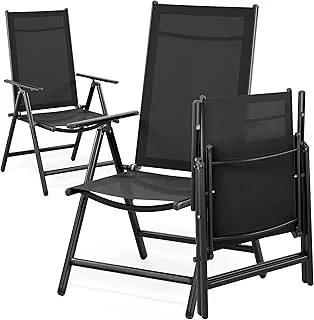 Casaria Bern Hochlehner-Klappstuhl 2er Set Anthrazit