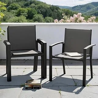 UDPATIO Stapelstühle 4er Set, 160 kg, Textilene