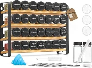 SONGMICS Gewürzregal 4 Ebenen mit 28 Gläsern