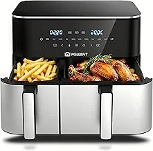 WELLENT Dual-Airfryer 11L, 2600W, zwei Kammern