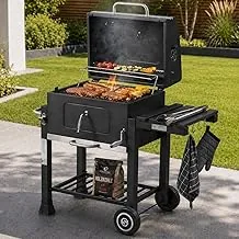 Strattore BBQ-Grillwagen XL mit Deckel und Thermometer