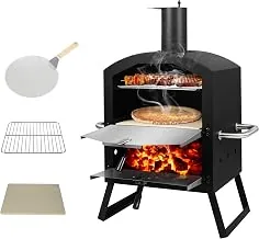 DMS PM-3000 Holzpizzaofen mit Pizzastein & Grillrost