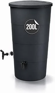 Tymar Regentonne 200L Anthrazit mit Wasserhahn