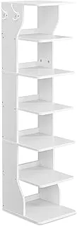 VASAGLE Schuhregal 7 Ebenen schmal wolkenweiß 110 cm