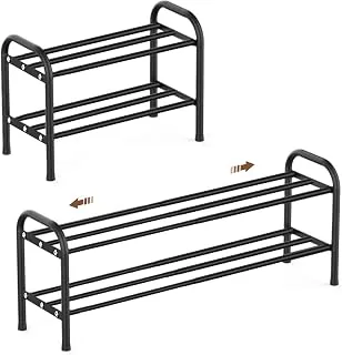 XIANGLV Schuhregal ausziehbar 43–78 cm, 2 Etagen