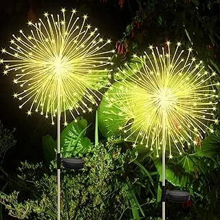 CNMTCCO Solar Feuerwerk Gartenlichter 120 LED 2er-Set