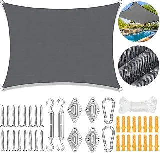 MEISHANG Sonnensegel 2x3m Rechteckig Wasserdicht