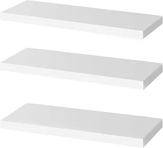 OUDIE Schweberegal Weiß 3er-Set 40x15 cm