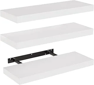 STOREMIC Schweberegal Weiß 40cm, 3er-Set MDF
