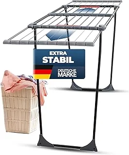 STAHLMANN Wäscheständer ausziehbar 20 m schwarz